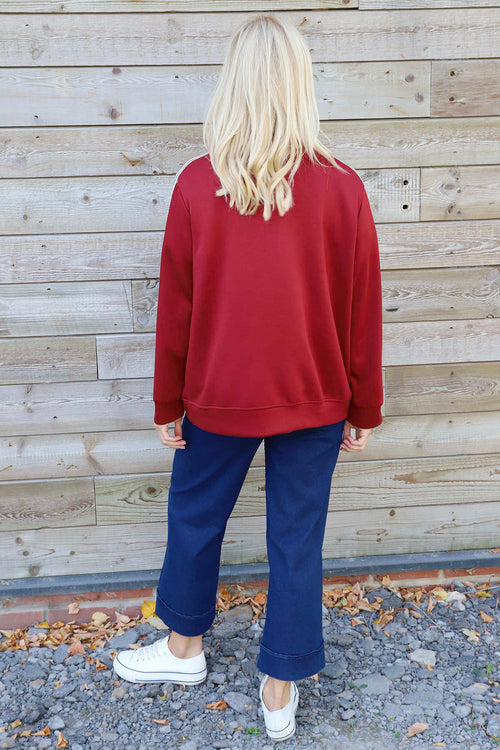 Safiya Zip Jacket Wine - Image 4