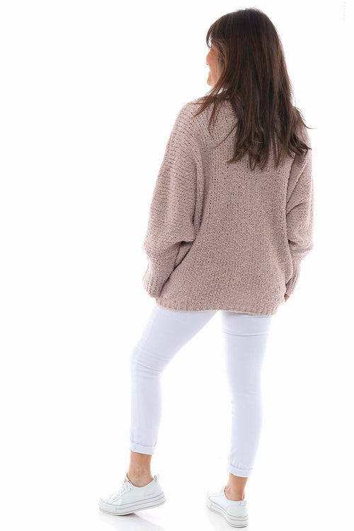 Daisy Boucle Knitted Jumper Mauve - Image 6