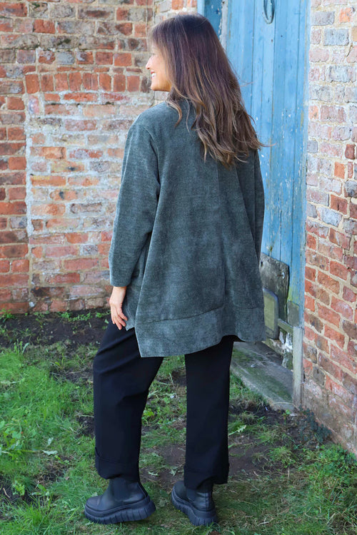 Evangeline Cord Button Top Khaki - Image 4