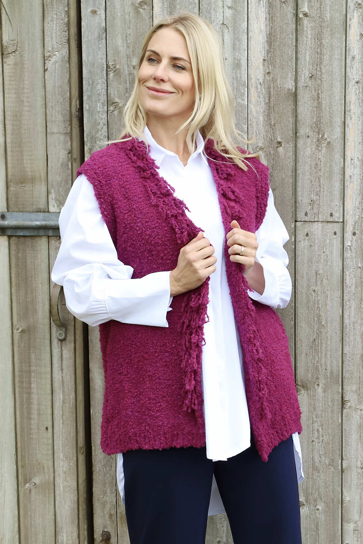 Caroline Knit Gilet Berry