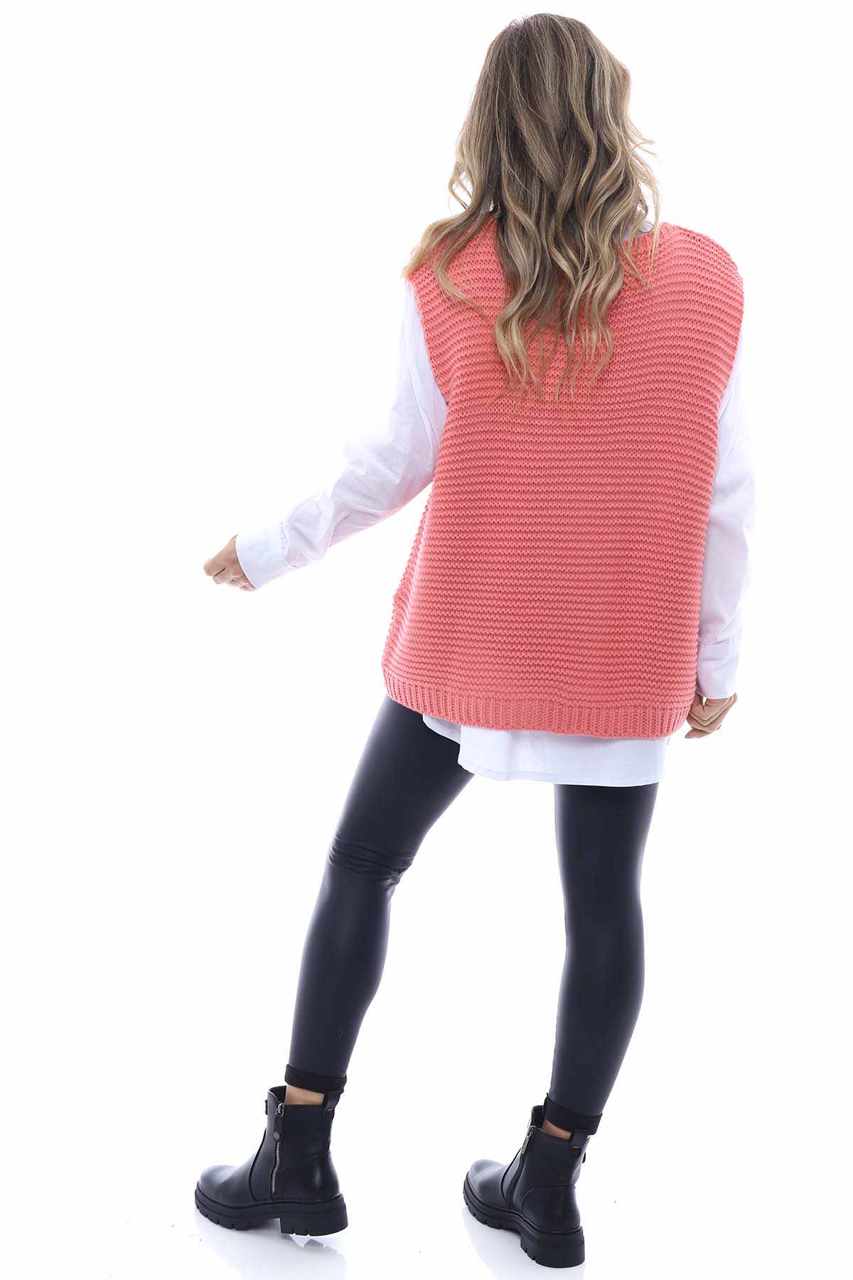 Miana Knitted Tank Top Coral