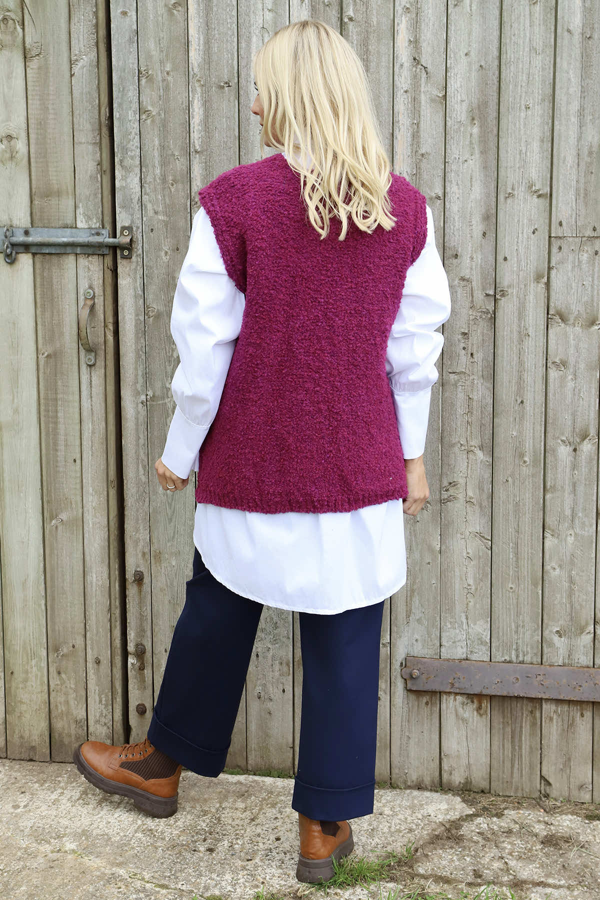 Caroline Knit Gilet Berry