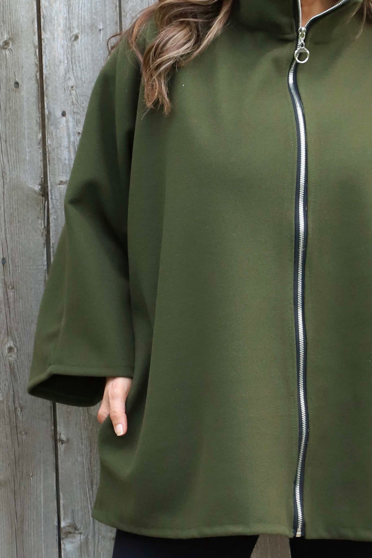 Marianne Zip Jacket Khaki