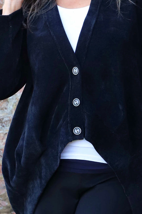 Evangeline Cord Button Top Black - Image 3