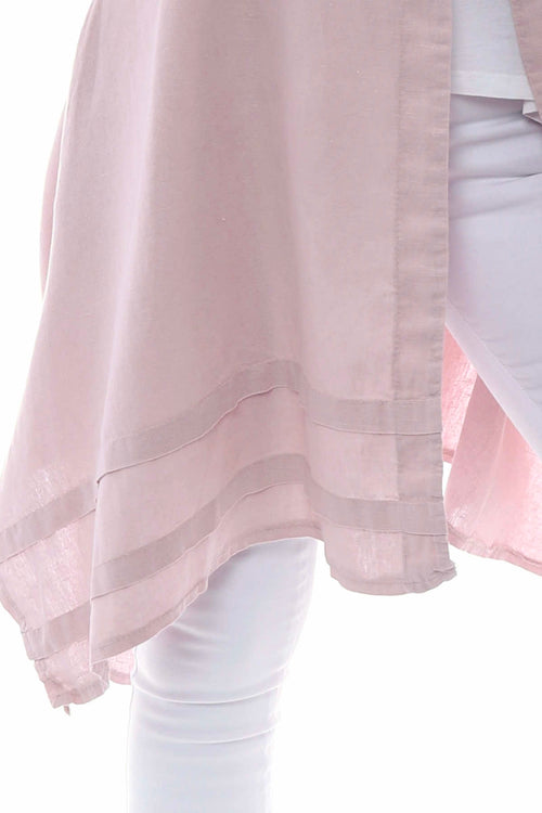 Rowyn Washed Linen Jacket Pink - Image 5