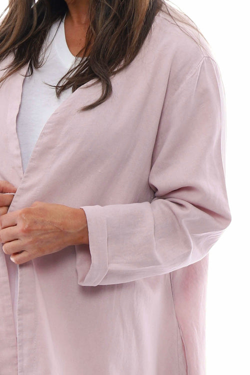 Rowyn Washed Linen Jacket Pink - Image 6