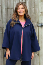 Marianne Zip Jacket Navy Navy - Marianne Zip Jacket Navy