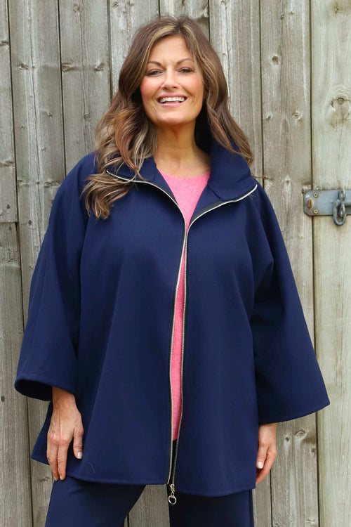 Marianne Zip Jacket Navy