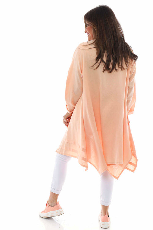 Rowyn Washed Linen Jacket Coral - Image 8