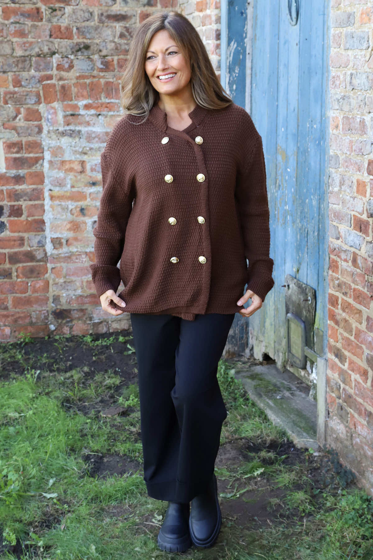 Belinda Knitted Cardigan Cocoa
