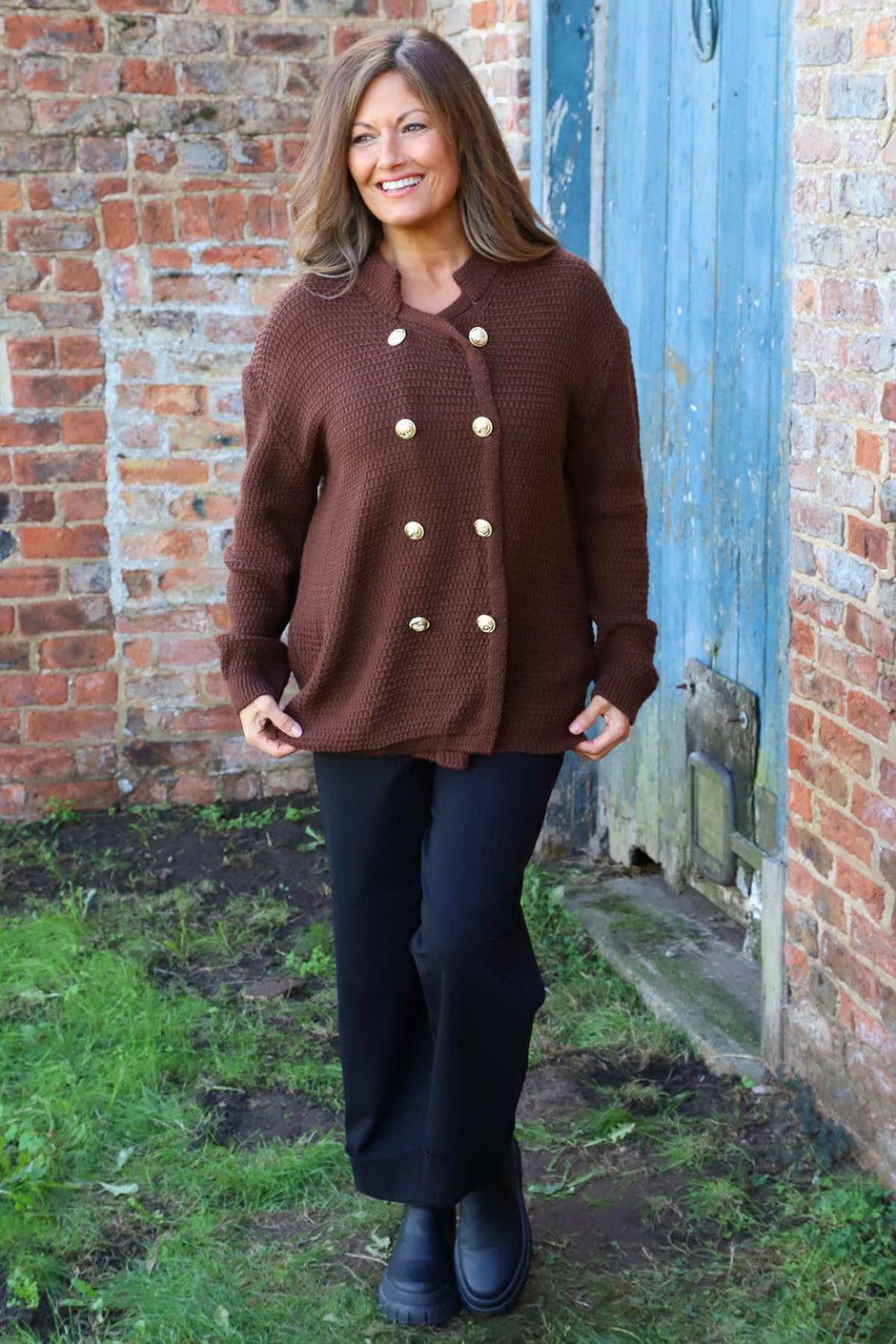 Belinda Knitted Cardigan Cocoa