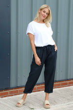 Bethany Cotton Trousers Charcoal Charcoal - Bethany Cotton Trousers Charcoal