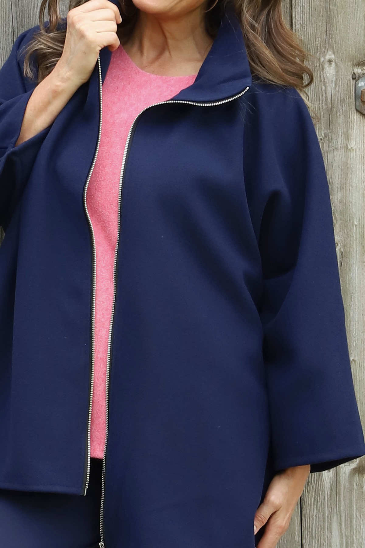 Marianne Zip Jacket Navy