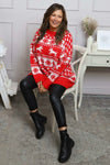 Dasher Festive Knitted Jumper Red