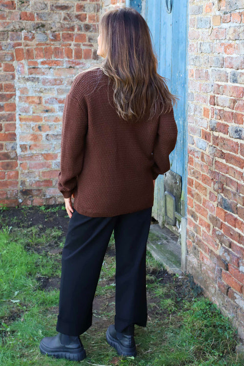 Belinda Knitted Cardigan Cocoa - Image 4