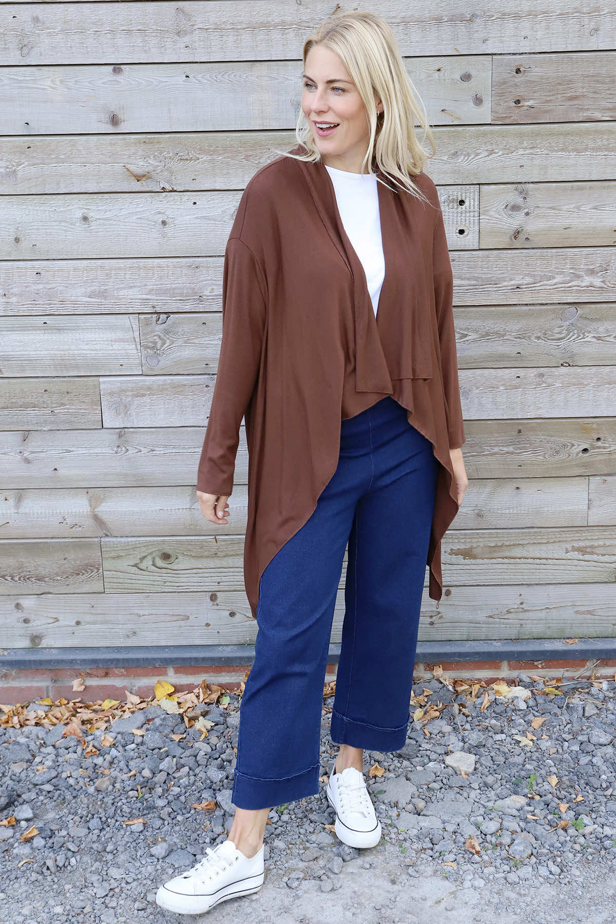 Regan Waterfall Cardigan Nutmeg