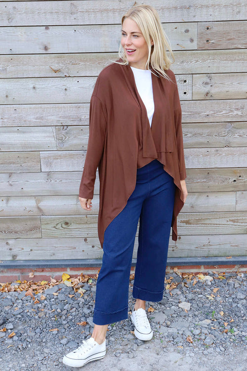 Regan Waterfall Cardigan Nutmeg - Image 3