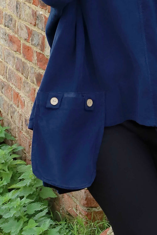 Daisy Needlecord Top Navy - Image 3