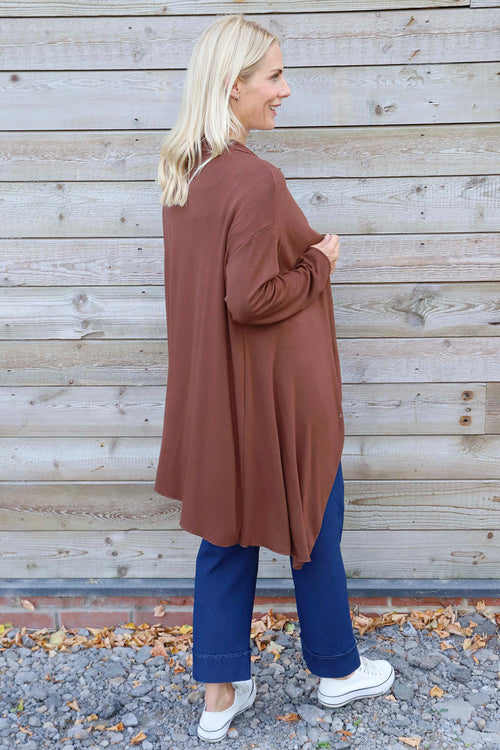 Regan Waterfall Cardigan Nutmeg - Image 4