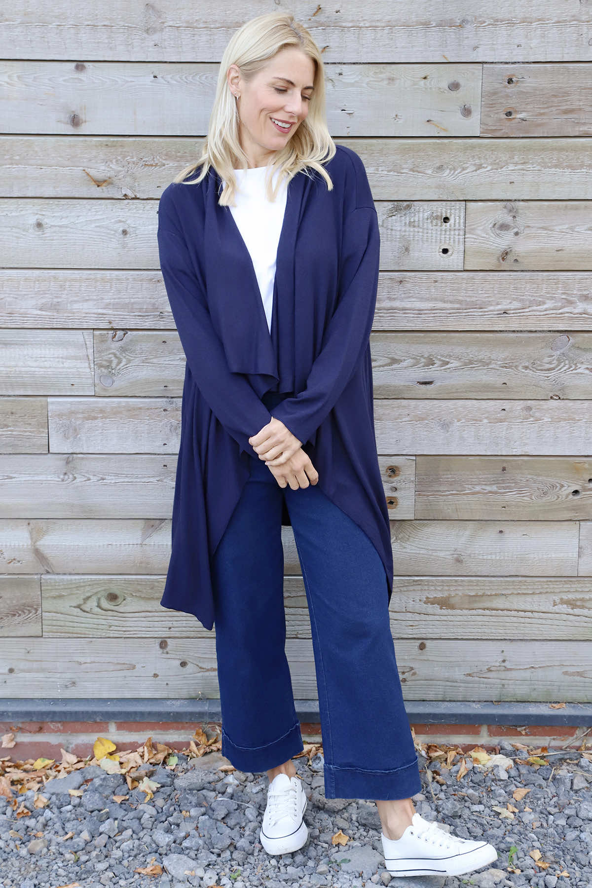Regan Waterfall Cardigan Navy
