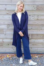 Regan Waterfall Cardigan Navy Navy - Regan Waterfall Cardigan Navy