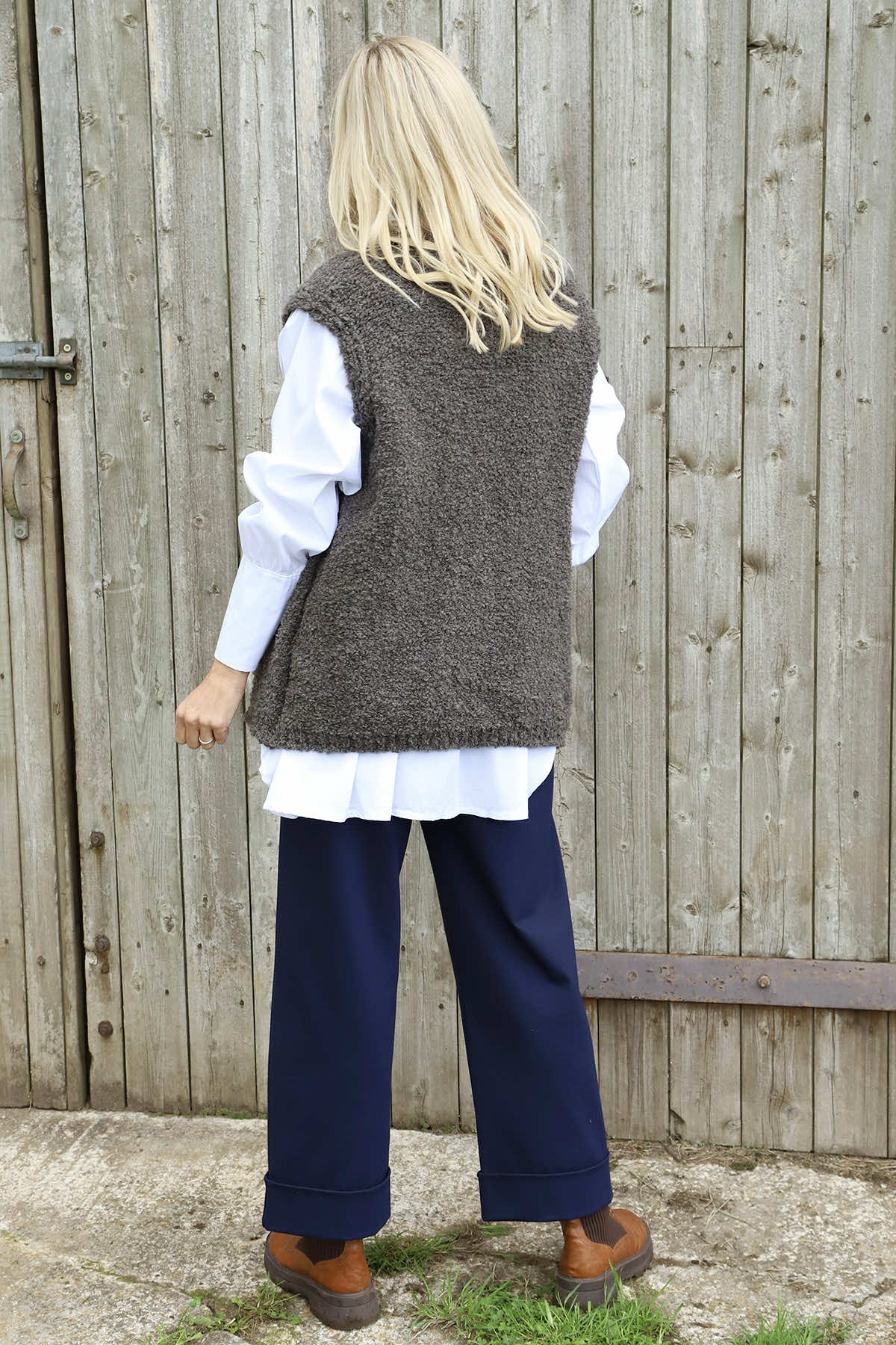 Caroline Knit Gilet Dark Mocha