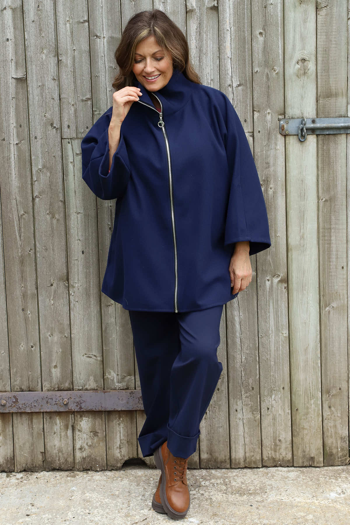 Marianne Zip Jacket Navy