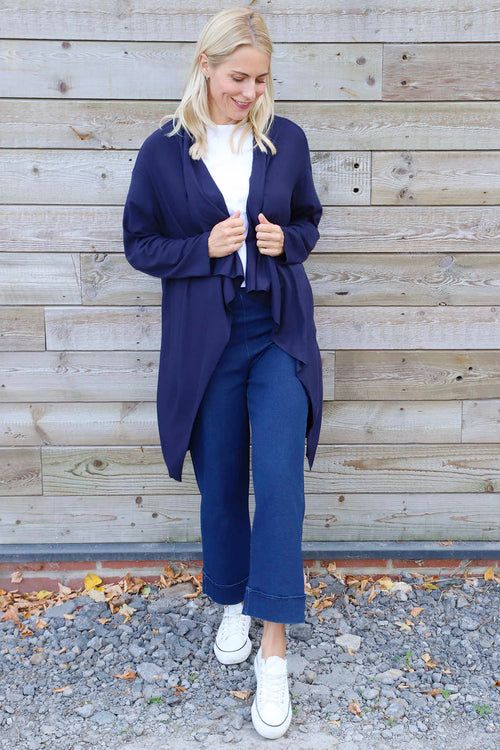 Regan Waterfall Cardigan Navy - Image 3