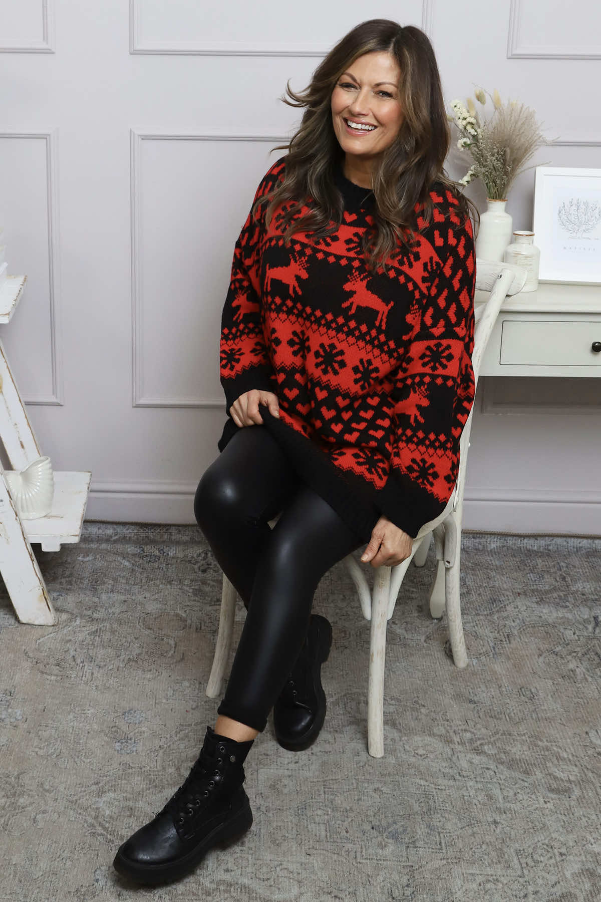 Dasher Festive Knitted Jumper Black