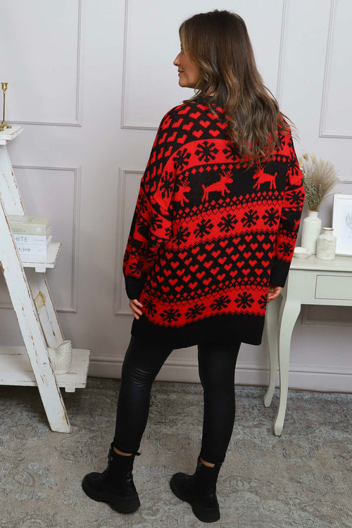 Dasher Festive Knitted Jumper Black - Image 7