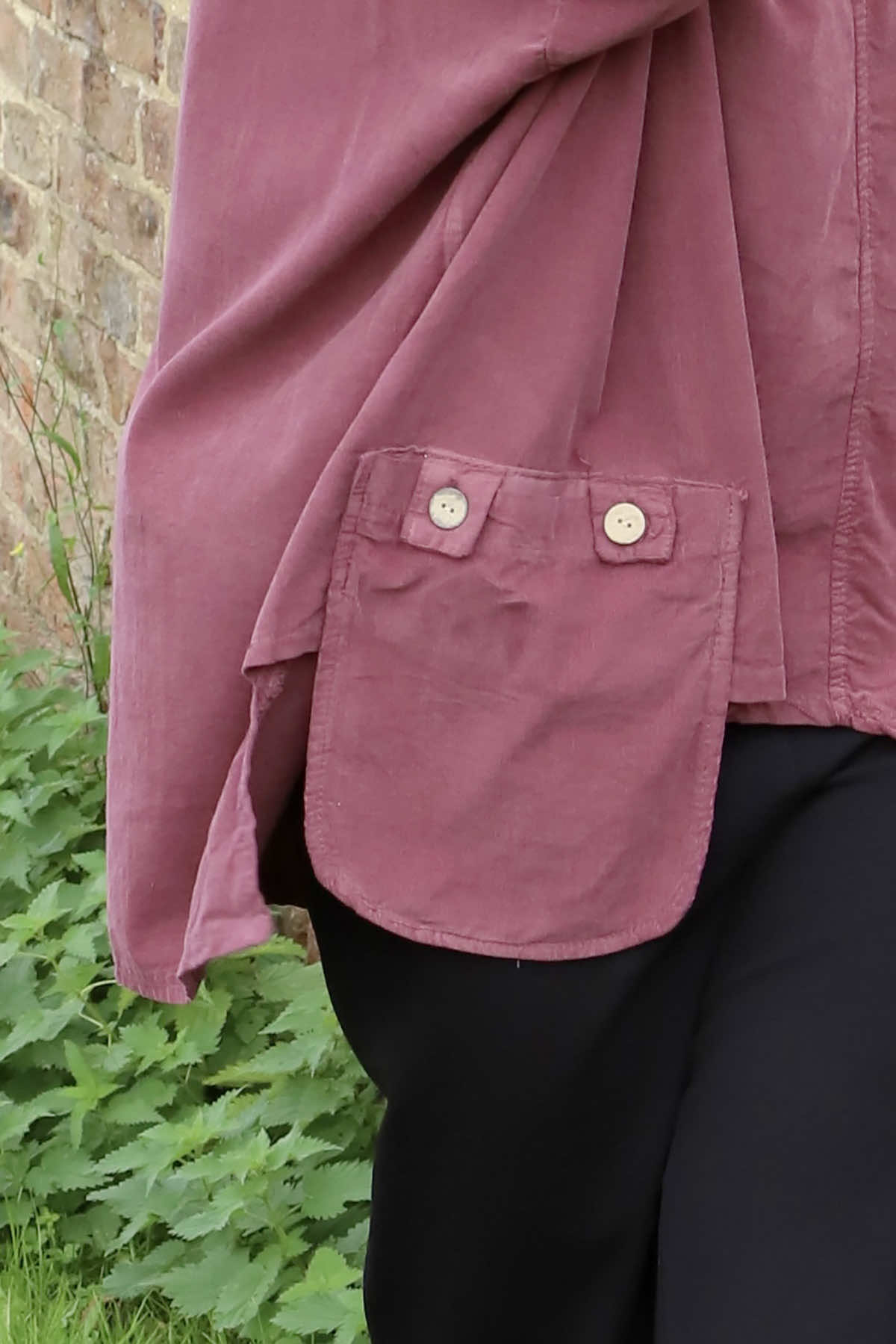 Daisy Needlecord Top Plum