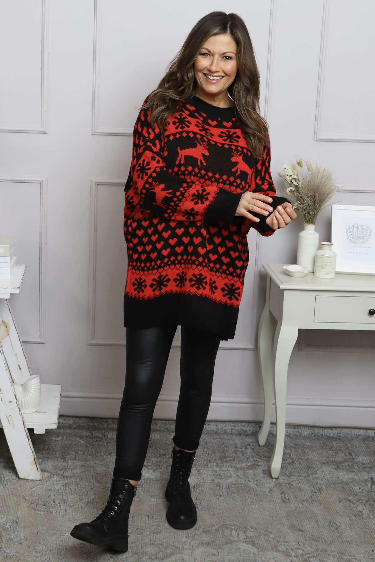 Dasher Festive Knitted Jumper Black