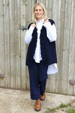Caroline Knit Gilet Navy Navy - Caroline Knit Gilet Navy