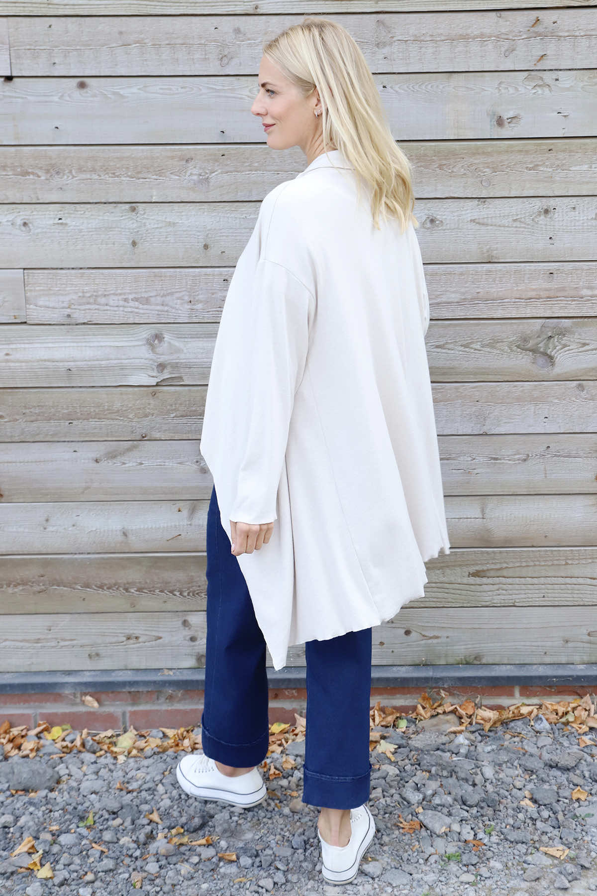 Regan Waterfall Cardigan Stone