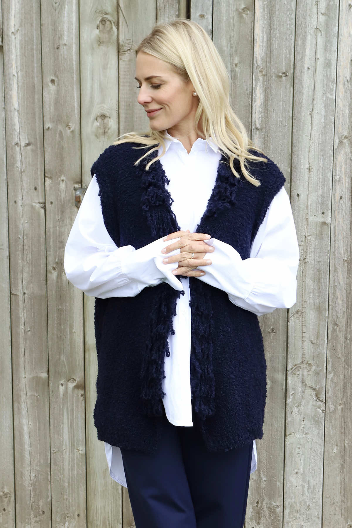 Caroline Knit Gilet Navy