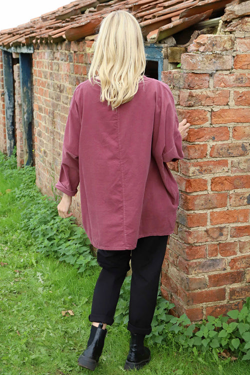 Daisy Needlecord Top Plum - Image 4