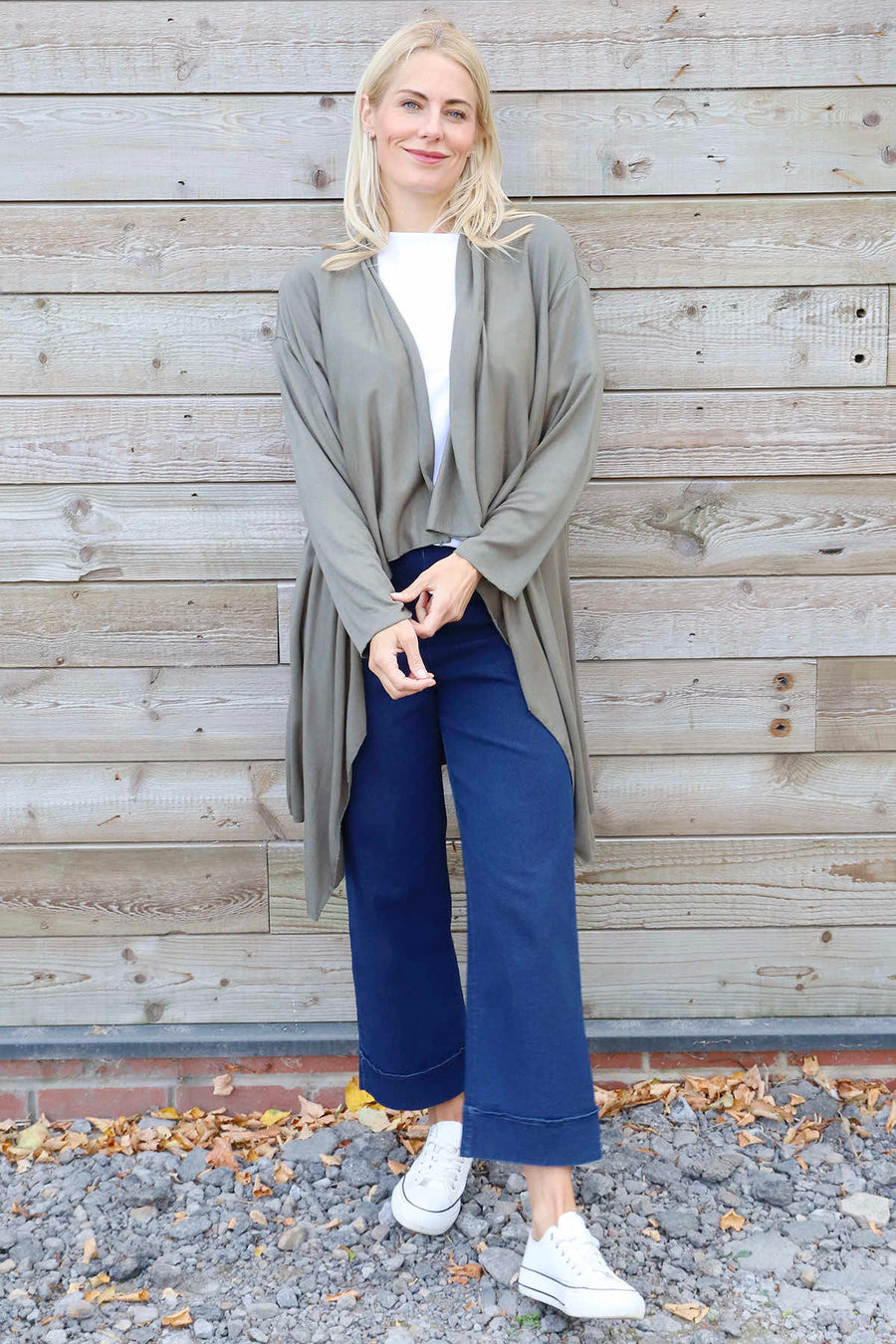 Regan Waterfall Cardigan Khaki