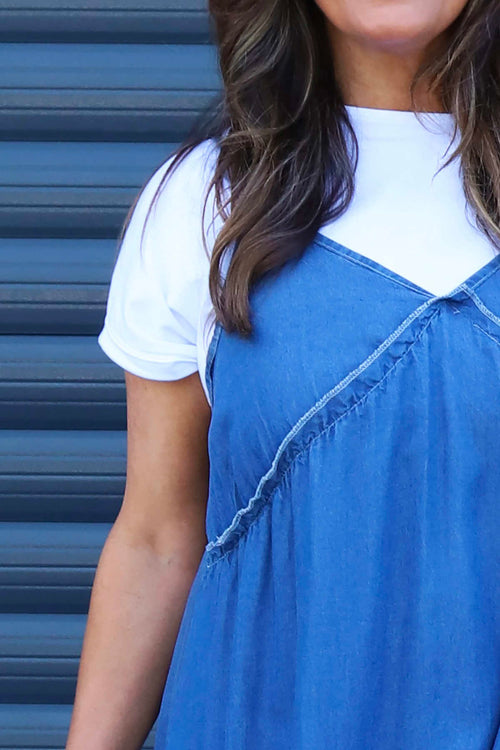 Shanna Strap Denim Dress Mid Denim - Image 3