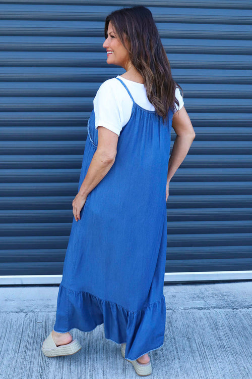 Shanna Strap Denim Dress Mid Denim - Image 4