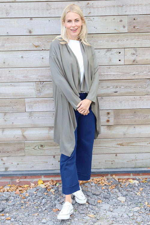 Regan Waterfall Cardigan Khaki - Image 3