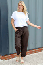 Bethany Cotton Trousers Cocoa Cocoa - Bethany Cotton Trousers Cocoa