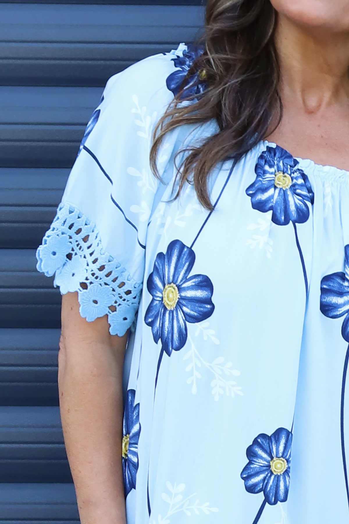 Thea Floral Dress Light Blue