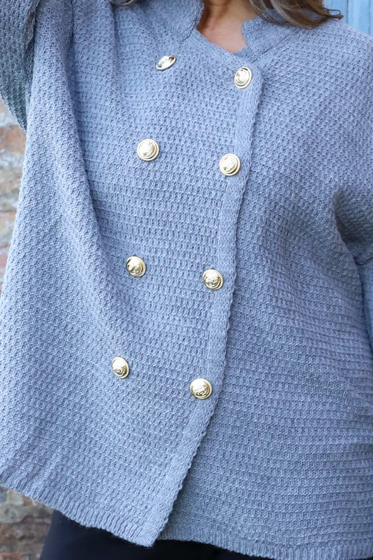 Belinda Knitted Cardigan Mid Grey