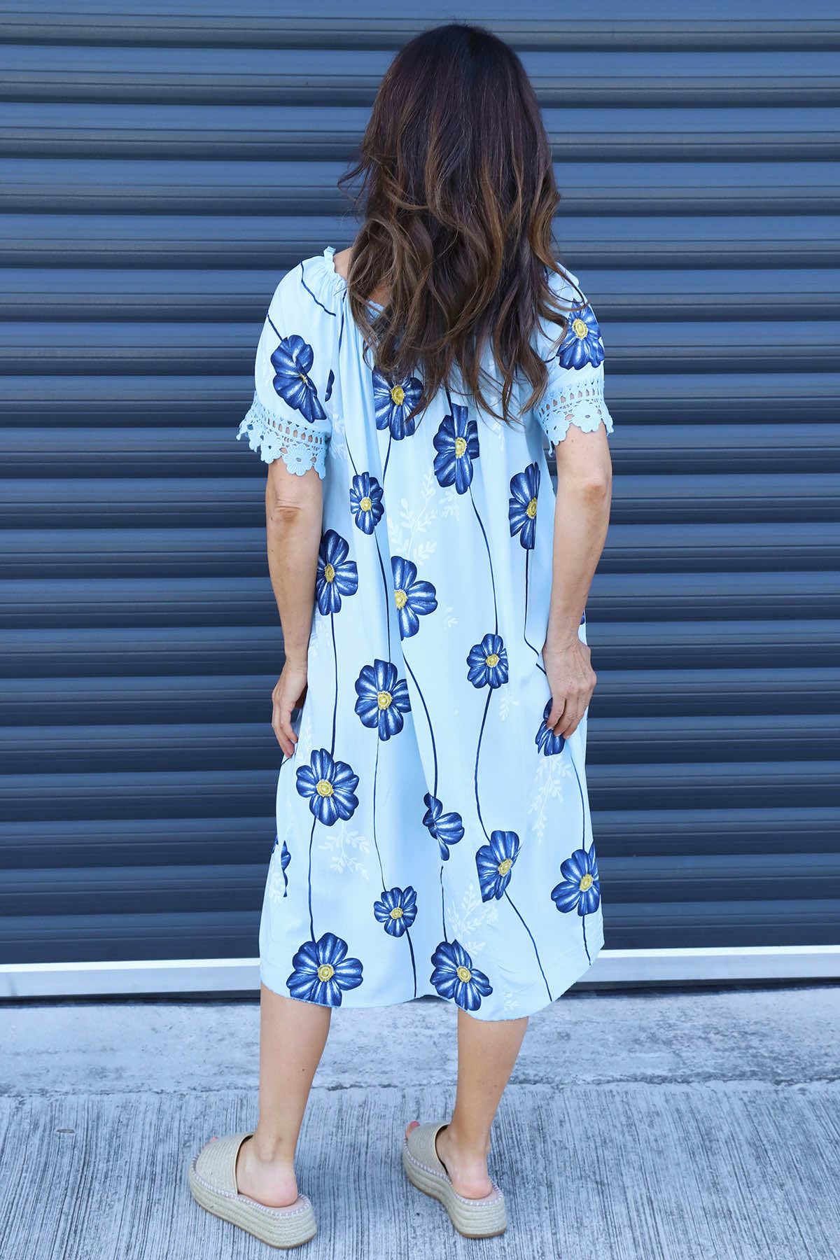 Thea Floral Dress Light Blue