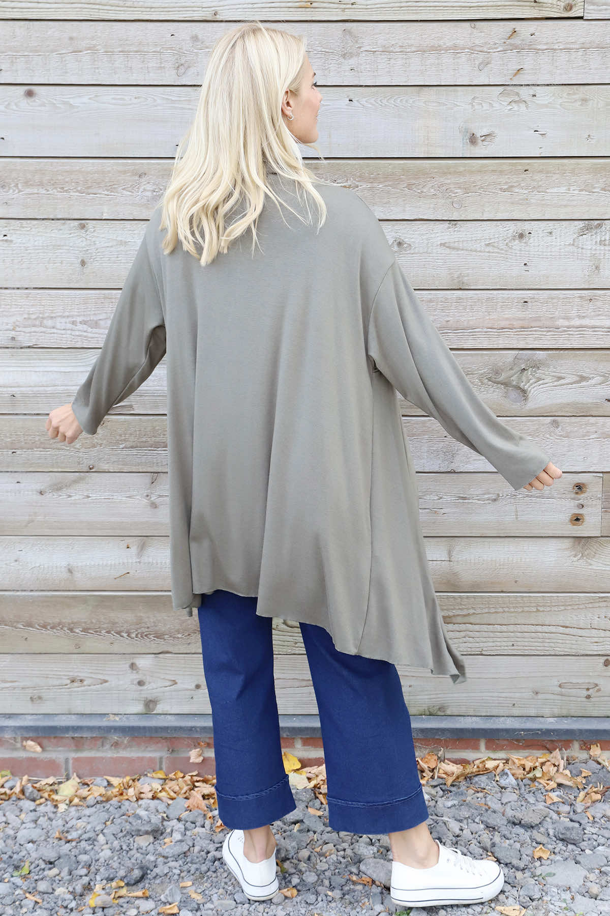 Regan Waterfall Cardigan Khaki