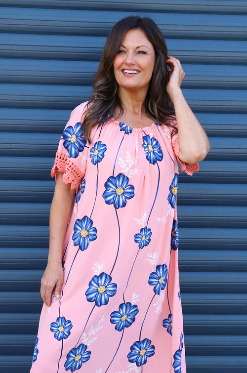 Thea Floral Dress Orange - Image 2