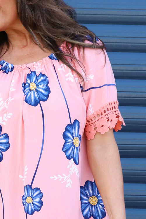 Thea Floral Dress Orange - Image 3