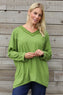 Indira V-Neck Cotton Top Green