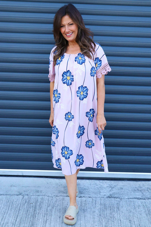 Thea Floral Dress Pink - Image 1