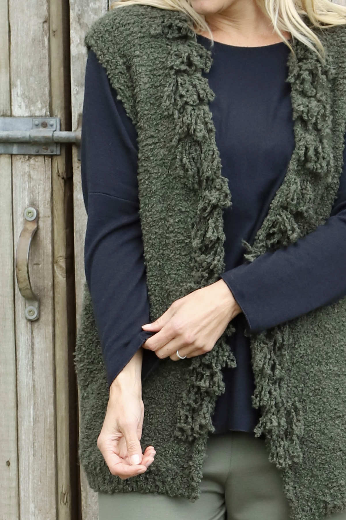 Caroline Knit Gilet Khaki